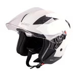 Kask motocyklowy otwarty z blendą W-TEC Putta - Biały perłowy
