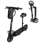 Składana hulajnoga elektryczna W-TEC Tenmark III 10" z siodełkiem i torbą - Czarny