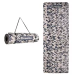 Mata do ćwiczeń fitness inSPORTline Camu 173x61x0,8 cm - Szary kamuflaż