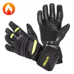 Rękawice podgrzewane motocyklowe, narciarskie W-TEC HEATride - OUTLET - czarny-fluo zielony
