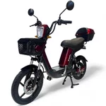 Skuter elektryczny z pedałami motorower inSPORTline E-Greta 12Ah - Czerwony