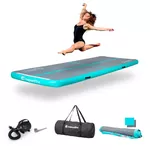 Ścieżka akrobatyczna Airtrack inSPORTline Airstunt 500x100x10 cm szara z pompką elektryczną