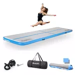 Ścieżka akrobatyczna Airtrack inSPORTline Airstunt 400x100x10 cm biała z pompką elektryczną