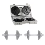 Zestaw hantli z gryfami oraz zaciskami 2 x 5-10 kg inSPORTline