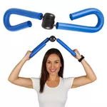 Motylek / agrafka do ćwiczeń fitness inSPORTline Body Trimer ∙ uniwersalny wzmacniacz ud, ramion, klatki ∙ piankowe uchwyty - Niebieski