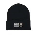 Czapka zimowa bawełniana na uszy BLACK HEART Logo Skull