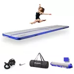 Ścieżka akrobatyczna Airtrack inSPORTline Airstunt 500x100x10 cm biała z pompką elektryczną