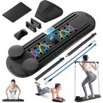 Wielofunkcyjna deska do pompek i pilatesu inSPORTline Pushap Zen ∙ z gumami oporowymi ∙ wielopozycyjna