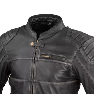 Męska skórzana kurtka motocyklowa W-TEC Suit - vintage czarny