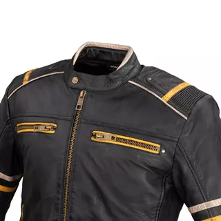 Męska skórzana kurtka motocyklowa W-TEC Traction - Czarny
