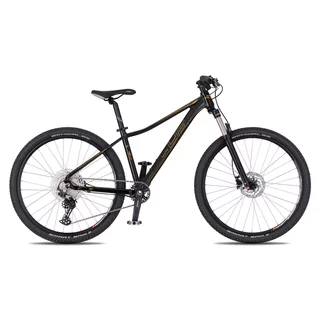 Młodzieżowy rower górski MTB dla nastolatek 4EVER Nelly Active 27,5" - model 2026 ∙ napęd 1x12 ∙ hamulce tarczowe Shimano - czarny/złoty
