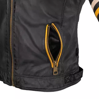 Damska skórzana kurtka motocyklowa W-TEC Traction Lady - Czarny