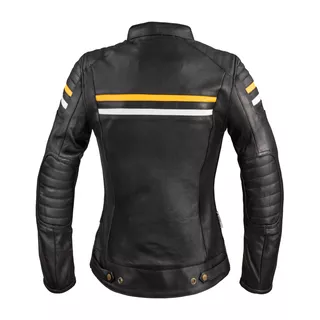 Damska skórzana kurtka motocyklowa W-TEC Stripe Lady - Czarny