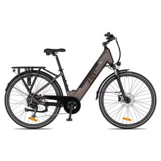 Miejski rower elektryczny inSPORTline ISL Eclion 648 Wh 28" - model 2026 ∙ bateria 648 Wh ∙ zasięg do 120 km ∙ amortyzowany widelec ∙ nośność 120 kg - Deep Coffee