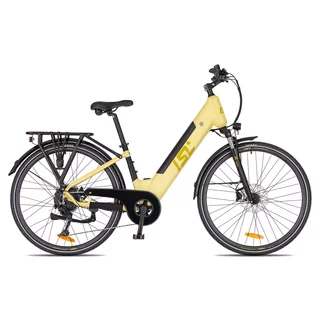 Miejski rower elektryczny inSPORTline ISL Eclion 648 Wh 28" - model 2026 ∙ bateria 648 Wh ∙ zasięg do 120 km ∙ amortyzowany widelec ∙ nośność 120 kg - Żółty promień słońca