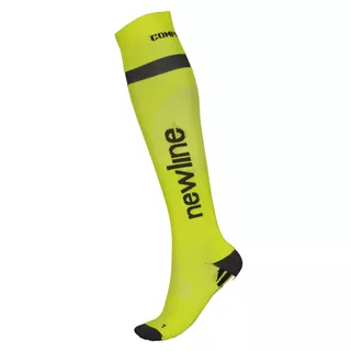 Podkolanówki skarpety kompresyjne do biegania Newline Compression Sock 90941 - Biały - Neonowy