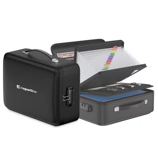 Usztywniana walizka ochronna z organizerem inSPORTline Dorcuba 37x27,5x13,5 cm ∙ na laptop ∙ wbudowany zamek ∙ wodoodporna ∙ ognioodporna