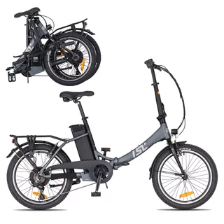 Składany rower elektryczny inSPORTline ISL Felior 468 Wh 20" - model 2026 ∙ składak ∙ bateria 468 Wh ∙ zasięg do 100 km ∙ nośność 125 kg - Titanium Grey (szary)