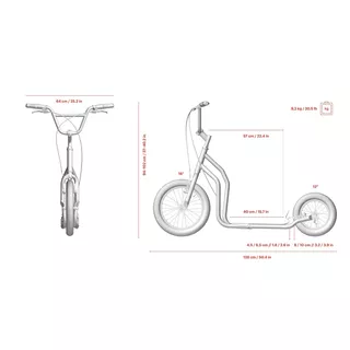 Hulajnoga Yedoo Three 16/12" - Czarny