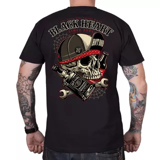 Koszulka T-shirt inSPORTline Black Heart Commander ∙ 100% bawełna ∙ krótki rękaw ∙ okrągły dekolt ∙ nadruk rebeliancki ∙ czarna