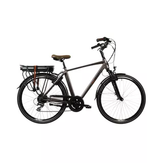 Miejski rower elektryczny Devron 28221 28" - 7.0 - Czarny - Brązowy
