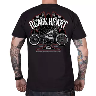 Koszulka BLACK HEART Chopper Race - Czarny