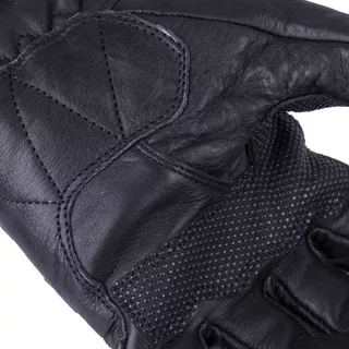 Męskie rękawice motocyklowe skórzane wentylowane W-TEC Swaton - Czarny