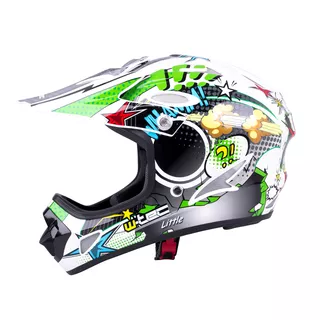 Kask Downhill na rower motor enduro W-TEC FS-605 Allride - Blue Ritual