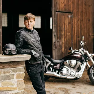 Rękawice skórzane motocyklowe W-TEC Nyarra - Szary