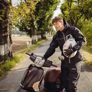 Męska kurtka motocyklowa soft-shell W-TEC Borozef - Czarno-zielony