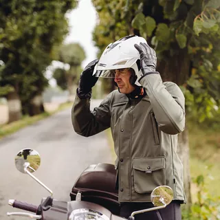 Męska kurtka motocyklowa soft-shell W-TEC Forresta - Khaki