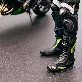 Męska skórzana kurtka motocyklowa W-TEC Velocity - Czarno-czerwony