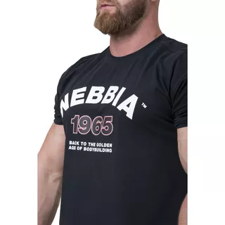 Koszulka męska T-shirt Nebbia Golden Era 192 - Czarny