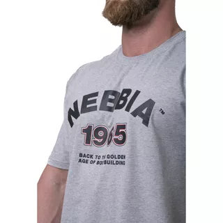 Koszulka męska T-shirt Nebbia Golden Era 192 - Czarny
