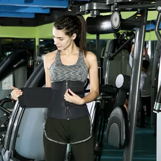 Gorset fitness stabilizująco wyszczuplający inSPORTline Corfort - Czarny