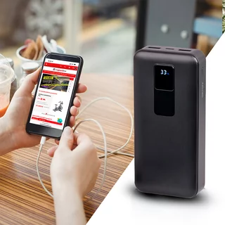 Powerbank PD QC z USB-C i wyświetlaczem inSPORTline PowerTwenty 20000 mAh