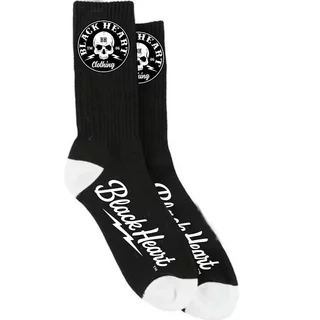 Męskie skarpety Black Heart Dominator Socks ∙ klasyczna wysokość ∙ oddychająca bawełna ∙ elastan ∙ poliamid ∙ codzienne
