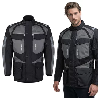 Męska kurtka motocyklowa W-TEC Burdys Evo - Czarno-szary