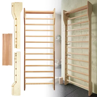 Drabinka gimnastyczna inSPORTline Shapemar 240x90 cm ∙ 13 szczebli ∙ nośność 130 kg ∙ drewno bukowe