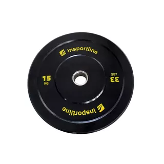Gumowane obciążenie olimpijskie inSPORTline Bumper Plate Lite 15 kg 50 mm