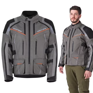 Turystyczna kurtka motocyklowa W-TEC Smackton - czarno-szaro-pomarańczowy