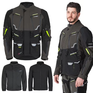 Męska kurtka motocyklowa W-TEC Daimick - Czarno-szary