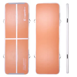 Ścieżka akrobatyczna Airtrack inSPORTline Airstunt 400x100x10 cm mocha mousse z pompką i torbą