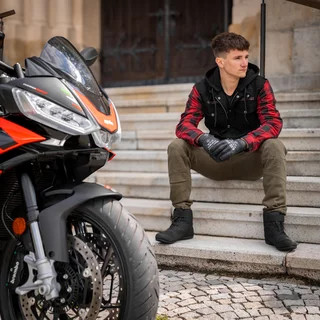 Spodnie motocyklowe męskie jeansy W-TEC Wallbridge Olive - Oliwkowa zieleń