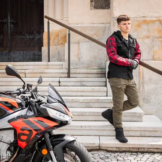 Spodnie motocyklowe męskie jeansy W-TEC Wallbridge Olive - Oliwkowa zieleń