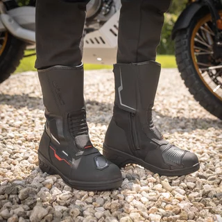 Damskie buty motocyklowe W-TEC Moanna - Czarno-czerwony