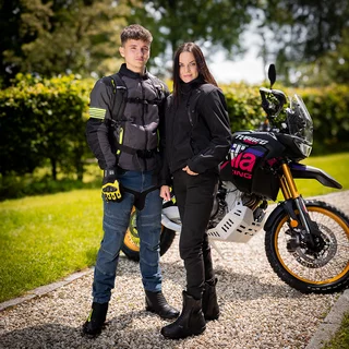 Letnia kurtka motocyklowa W-TEC Pelyes - szaro-fluo