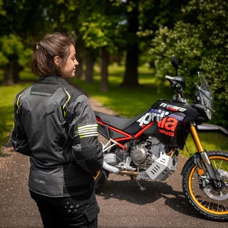 Damska letnia kurtka motocyklowa W-TEC Jelsa - szaro-fluo