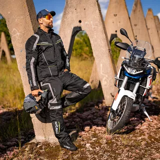 Turystyczna kurtka motocyklowa W-TEC Smackton - Szary pomarańczowy