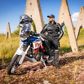 Turystyczna kurtka motocyklowa W-TEC Smackton - Szary pomarańczowy